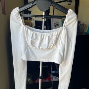 SHEIN White Ruched Blouse